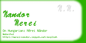 nandor merei business card